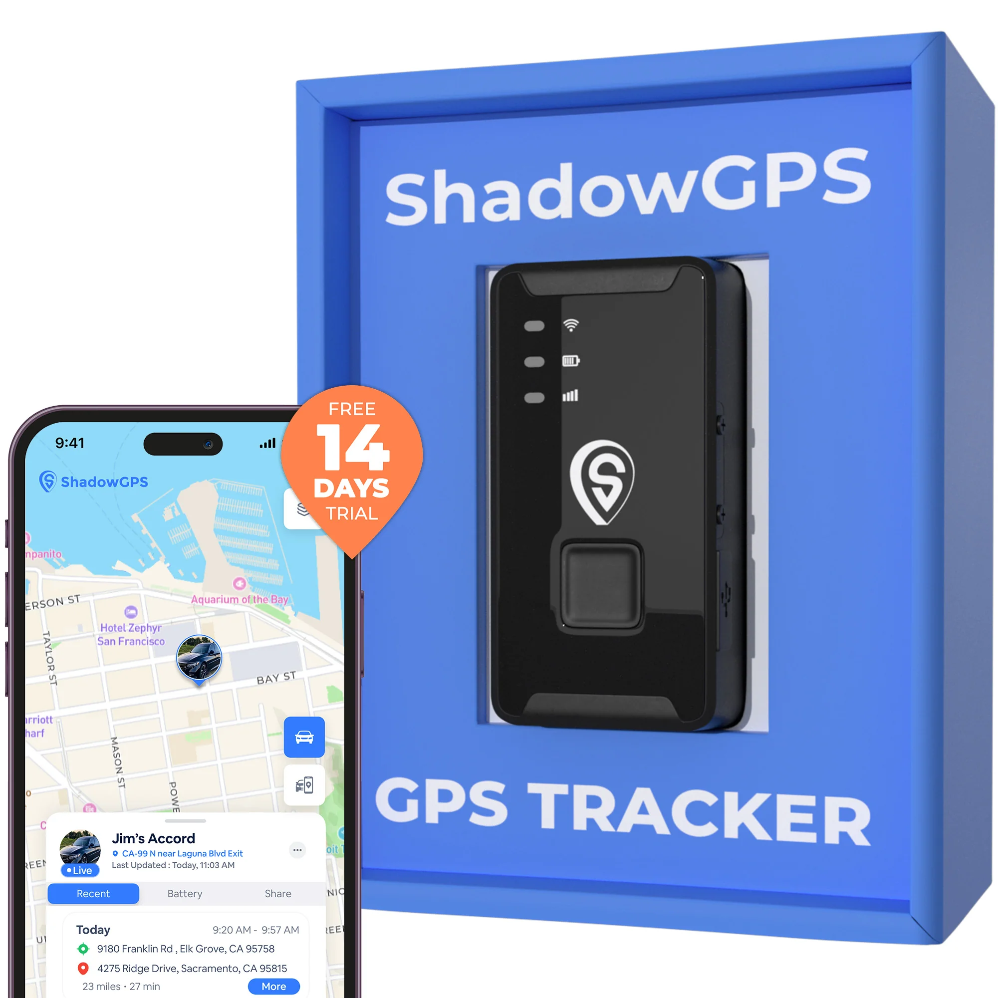 ShadowTrack Battery Powered GPS Tracker