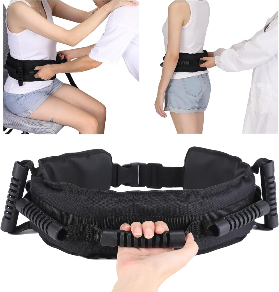 Jacobable Gait Belt with 7 Padded Nylon Handles