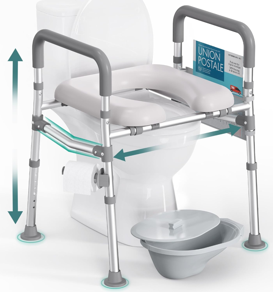 HOMLAND Toilet Seat Riser with Handles