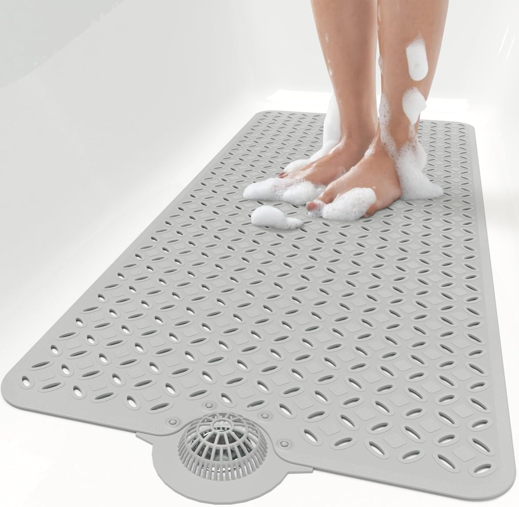 OTHWAY Bath Mat with Hair Catcher