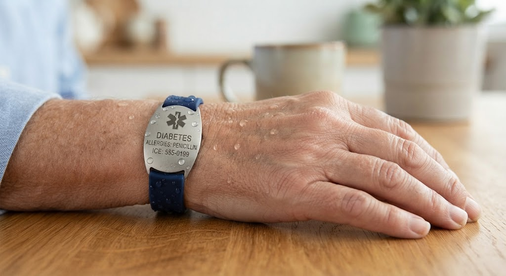 silicone medical alert bracelet